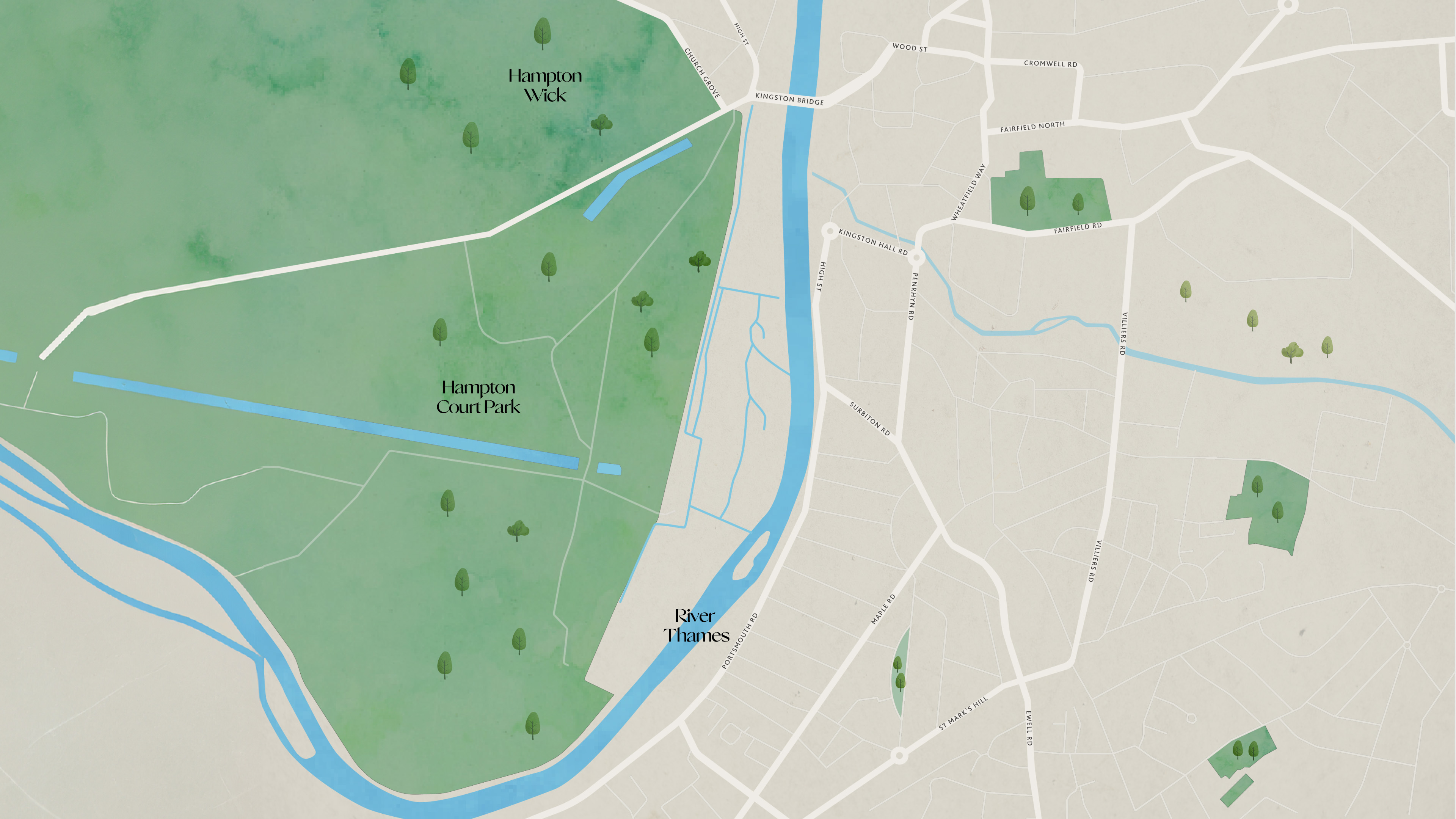 Map of County Hall Kingston