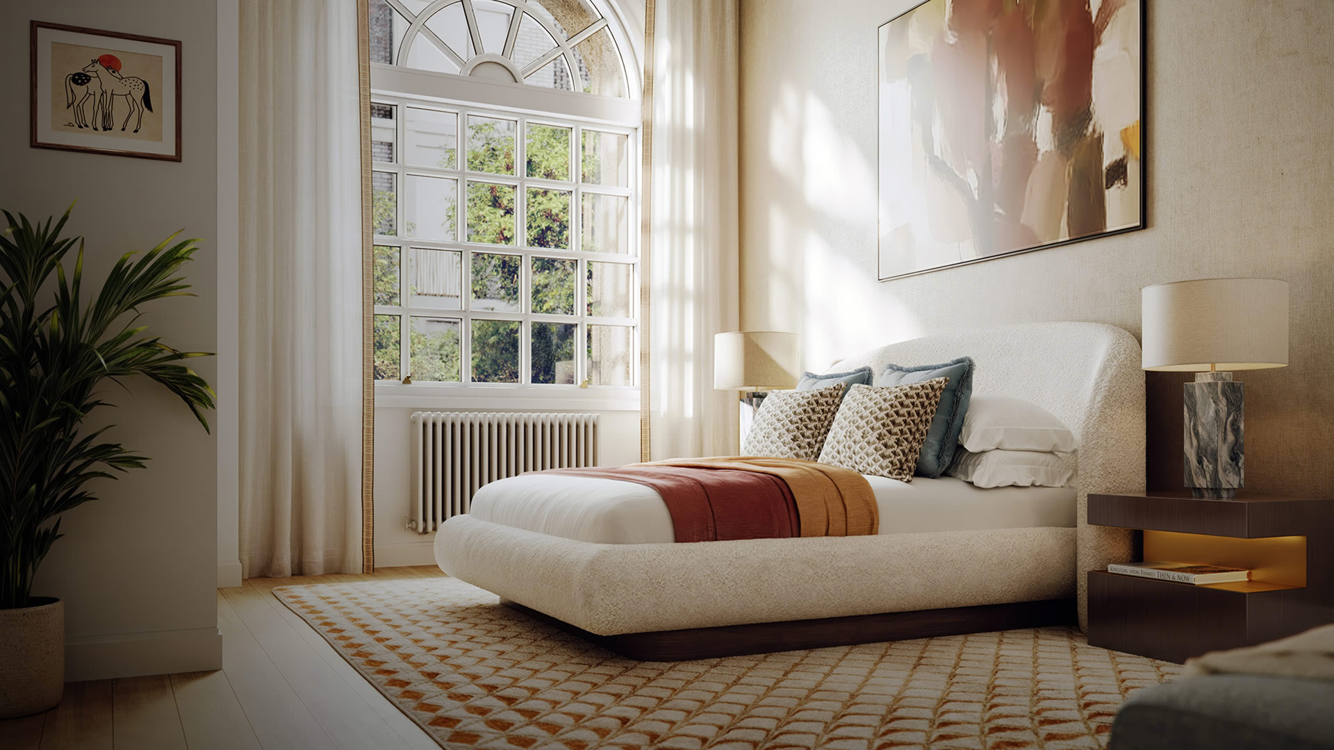 Bedroom in the heritage building