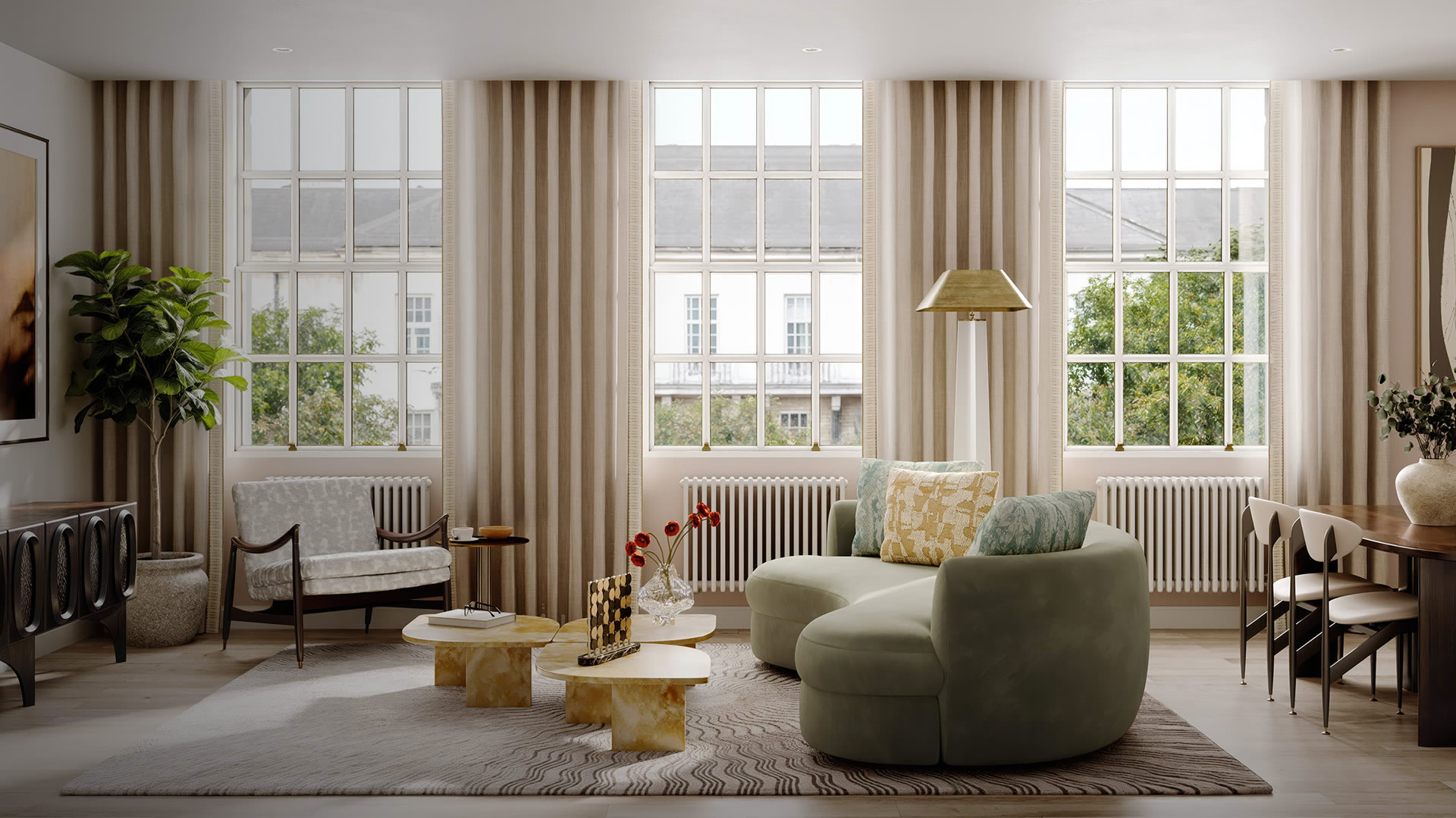 Living room in the heritage building
